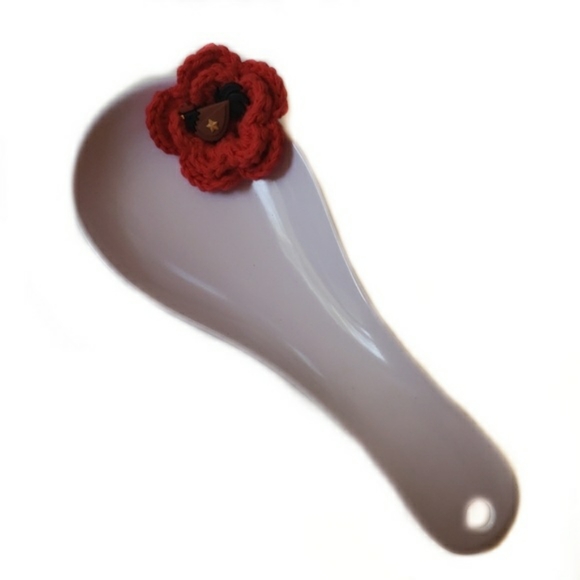 Rooster Plastic Stove Oven Spoon Set-Handmade - Picture 5 of 5